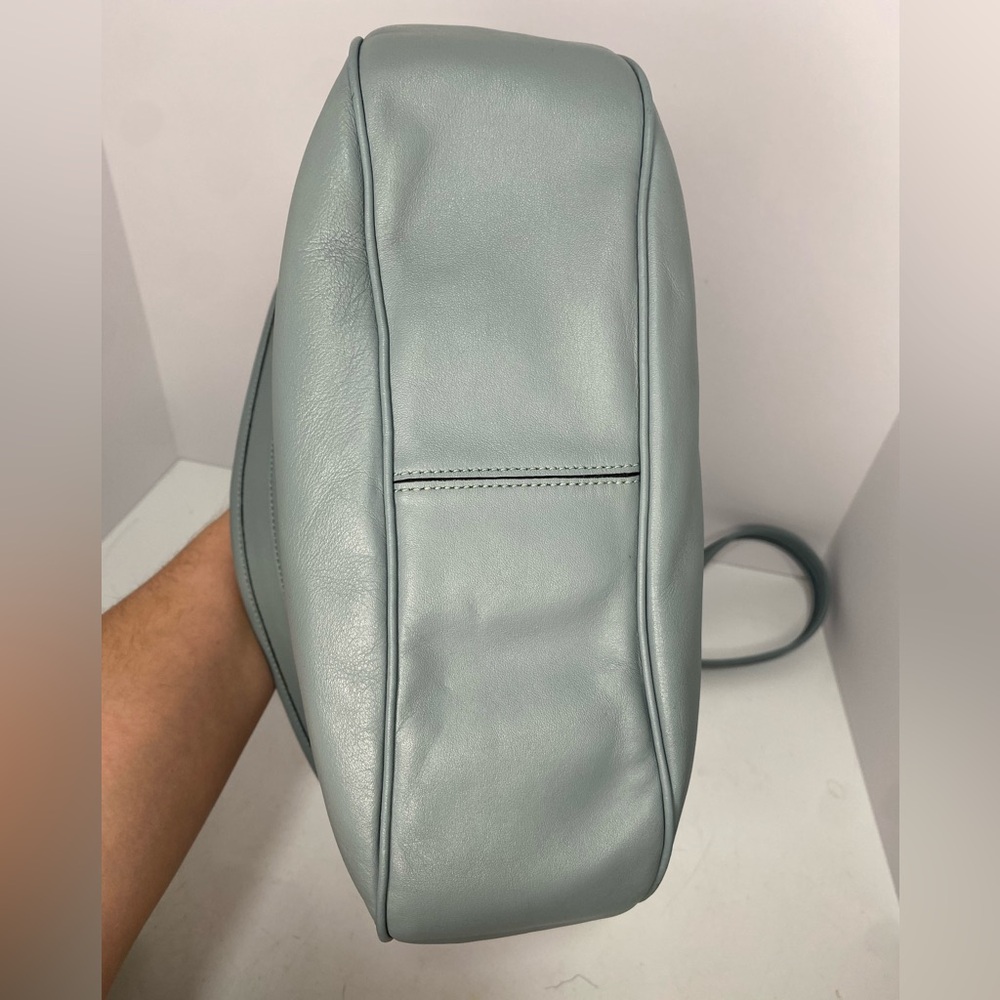 2 Way COACH - SOFT TABBY HOBO Light Blue Sage Pewter Leather Crossbody Bag C6340 - Picture 5 of 16